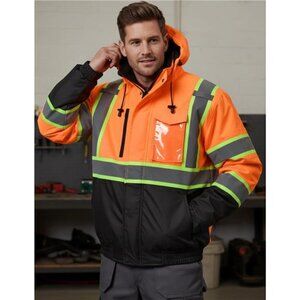 New Reflective Jacket for Men, High Visibility Jackets, Safety Jackets